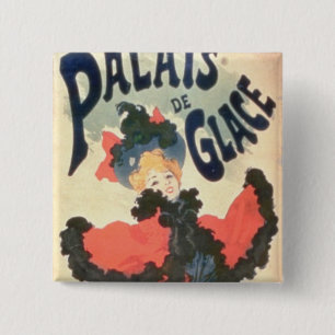 Palais de Glace, Champs Elysees, Paris, 1894 (colo 15 Cm Square Badge