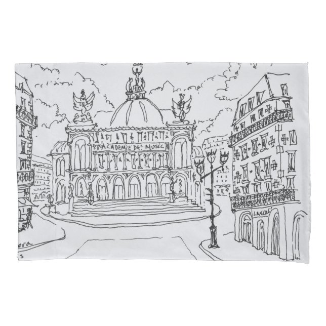 Palais Garnier Opera House | Paris, France Pillowcase (Front-Left)