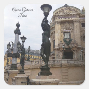 Palais Garnier Opera. Paris. France.  Square Sticker