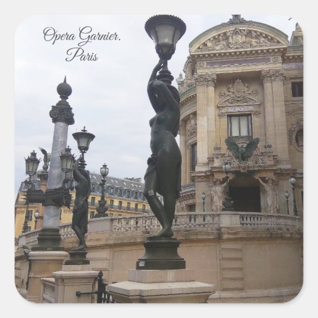 Palais Garnier Opera. Paris. France.  Square Sticker (Front)