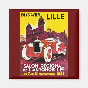 Palais Rameau - Lille - Automobile Ad - 1926 Magnet