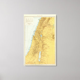 Palastina - Palestine Atlas Map Canvas Print