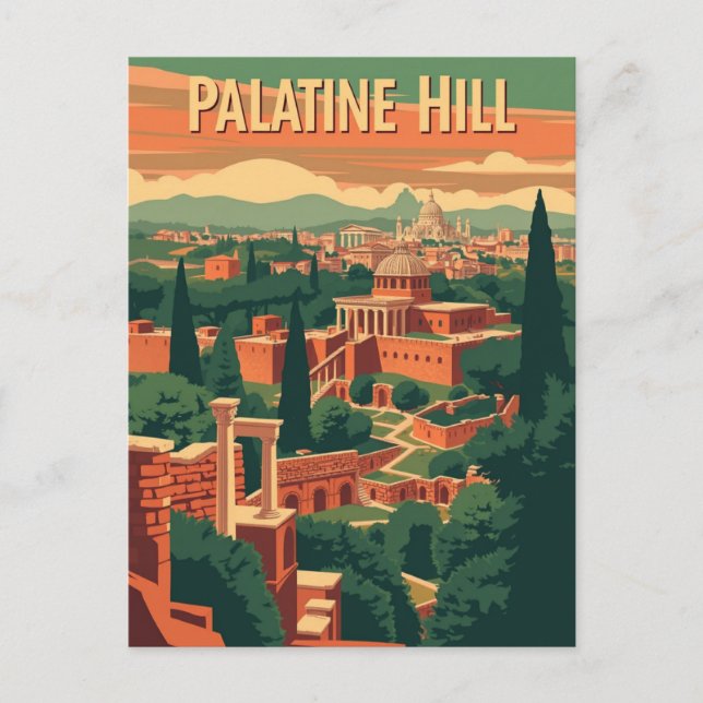 Palatine Hill, Rome, Italy Ruins Art Postcard (Front)