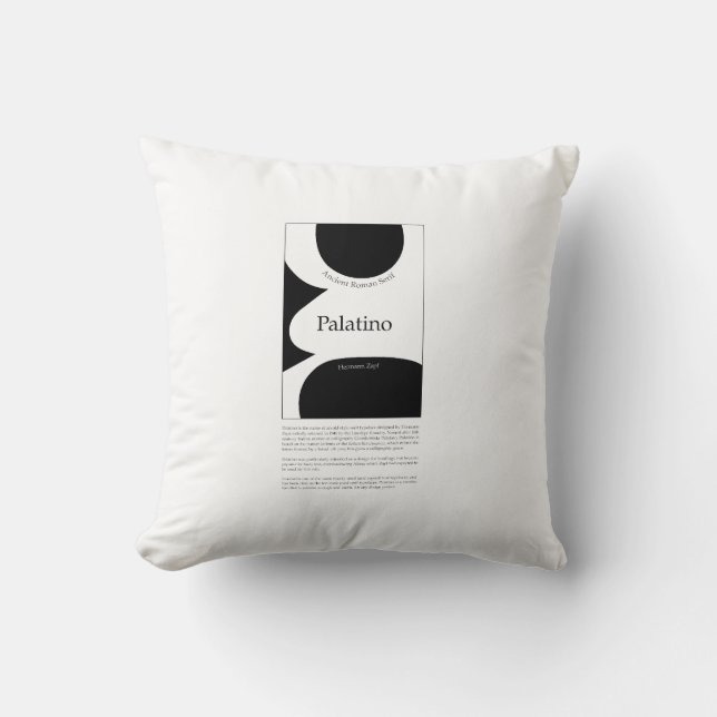 Palatino Typography Cushion (Front)