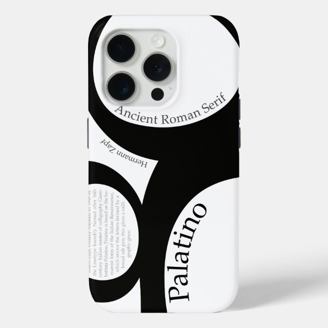 Palatino Typography Demo Case-Mate iPhone Case (Back)