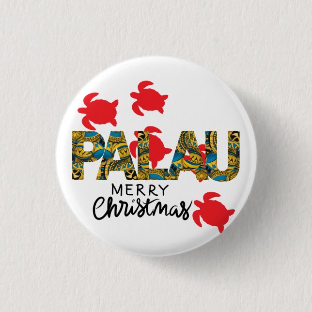 Palau Christmas Button (Front)