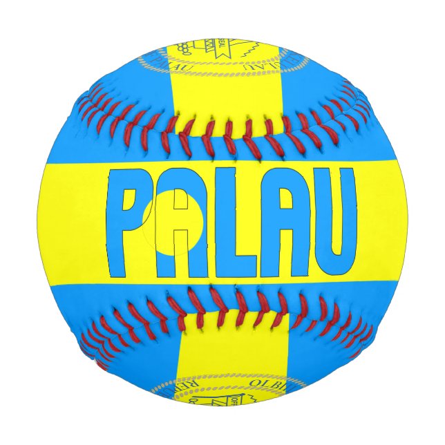 Palau Flag and Coat of Arms Patriotic Baseball (Front)