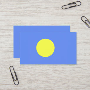 Palau flag business card