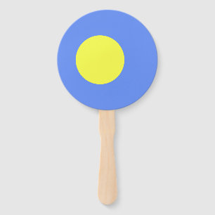 Palau flag hand fan