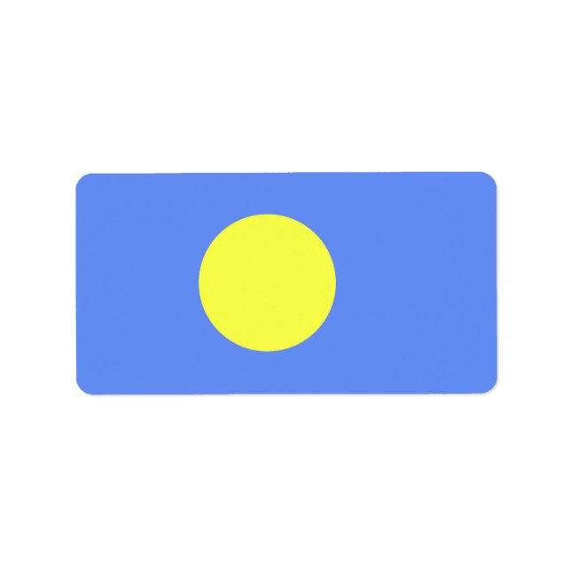 Palau flag label (Front)