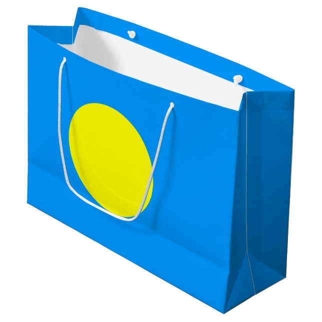 Palau Flag Large Gift Bag (Front Angled)