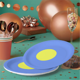 Palau flag paper plate