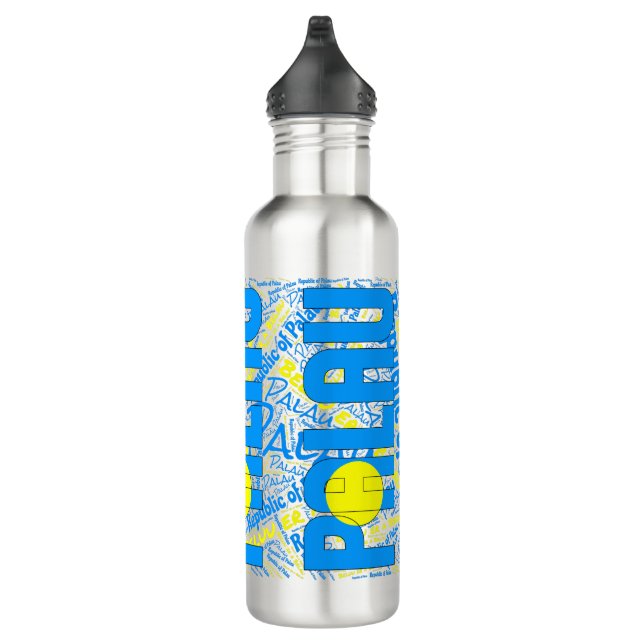 Palau Flag Patriotic 710 Ml Water Bottle (Right)