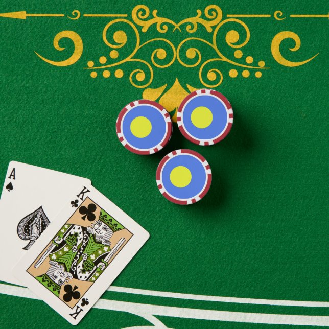 Palau flag poker chips (Poker Table (Stack))