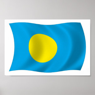 Palau Flag Poster Print