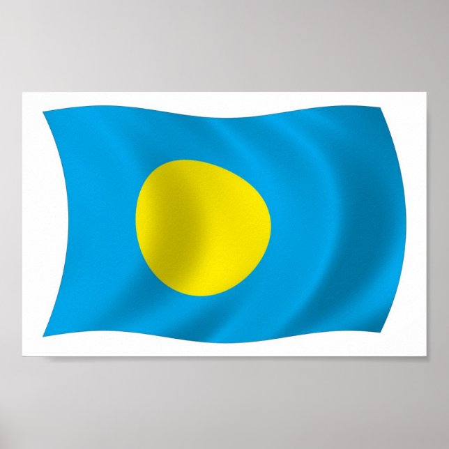 Palau Flag Poster Print (Front)