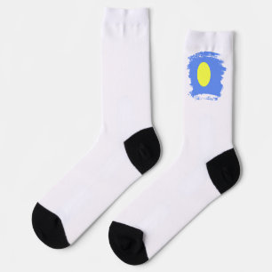 Palau flag socks