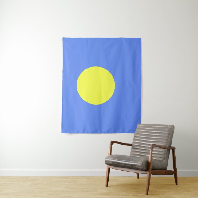 Palau flag tapestry (In Situ)