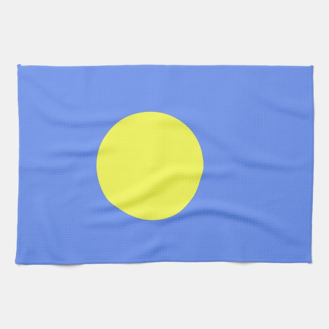 Palau flag tea towel (Horizontal)