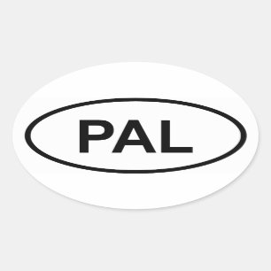 Palau "PAL" Oval Sticker