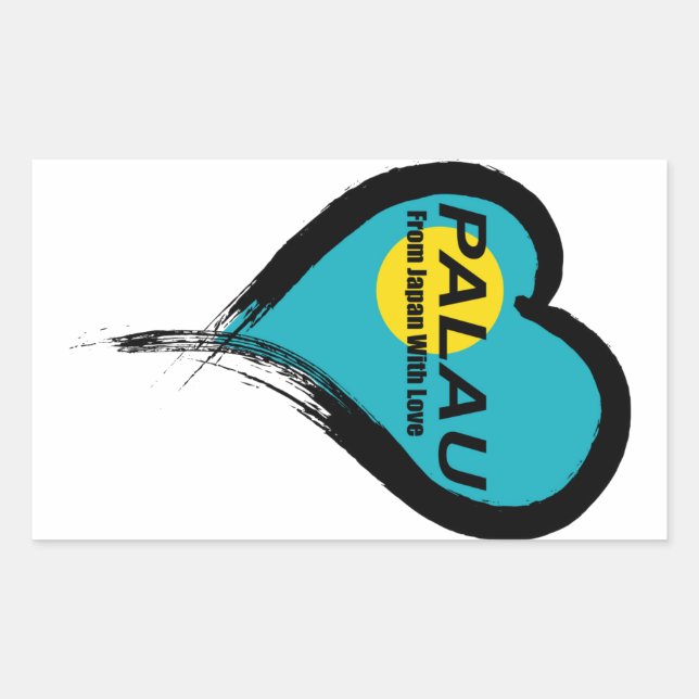 palau rectangular sticker (Front)