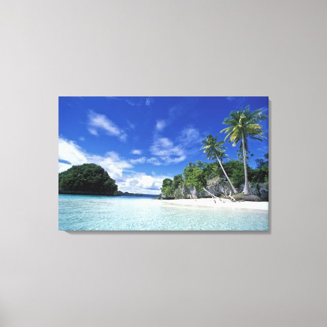 Palau, Rock Islands, Honeymoon Island, World Canvas Print (Front)