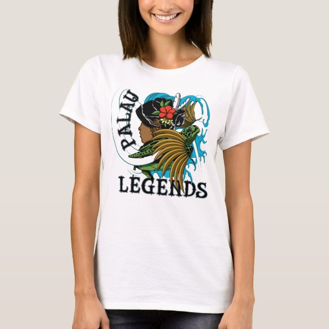 Palau Turtle & Grass Skirt Legend T-Shirt (Front)