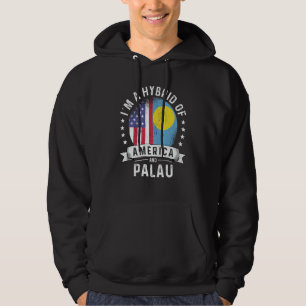 Palauan American Patriot Grown Flag Humor Hoodie