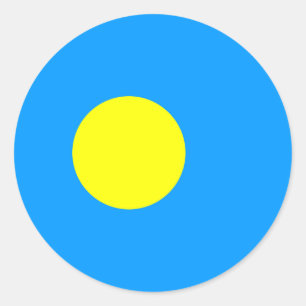 Palauan Flag, Flag of Palau Classic Round Sticker