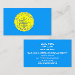 Palauan Flag & Seal, Flag of Palau Business Card
