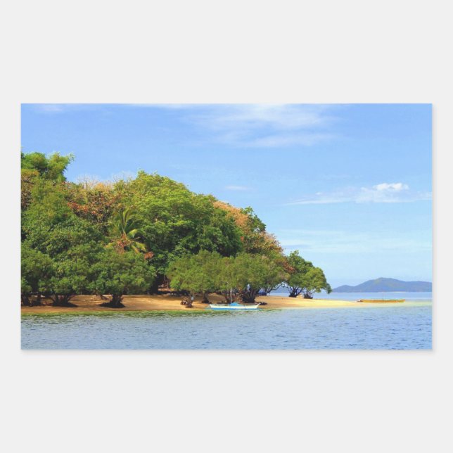 Palawan Island Rectangular Sticker (Front)
