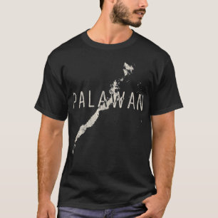 Palawan Map Word Art  Philippine Islands Souvenir  T-Shirt