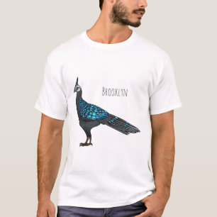 Palawan peacock pheasant bird cartoon illustration T-Shirt