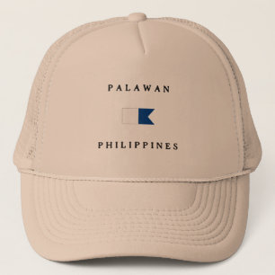 Palawan Philippines Alpha Dive Flag Trucker Hat