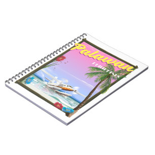 Palawan Philippines flight poster Notebook