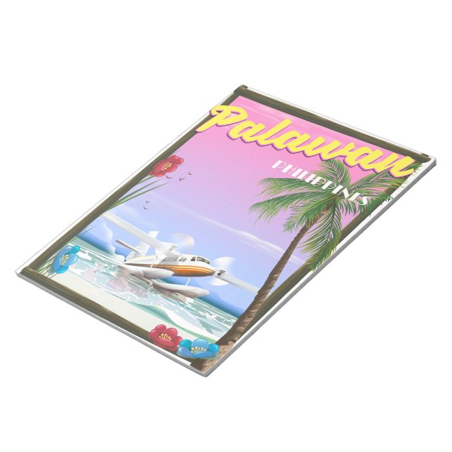 Palawan Philippines flight poster Notepad (Angled)
