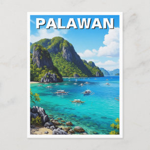 Palawan Philippines Travel Postcard