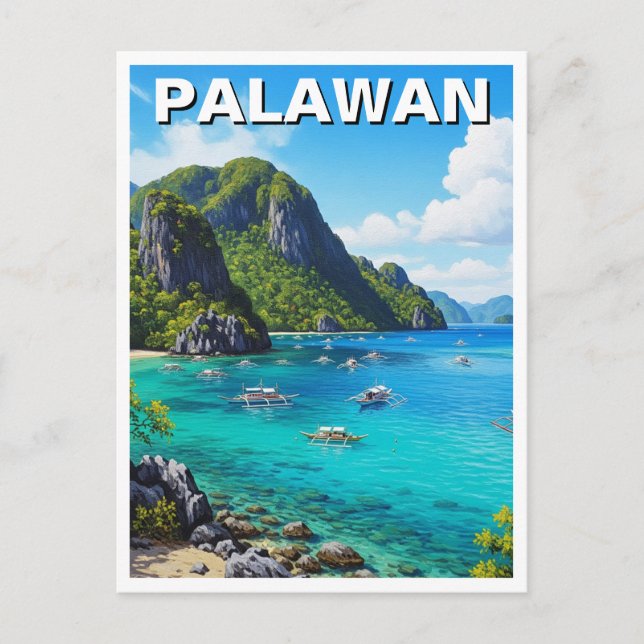 Palawan Philippines Travel Postcard (Front)