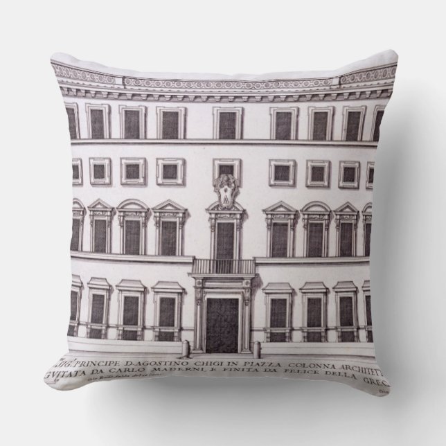 Palazzo Chigi, Piazza Colonna, Rome, from 'Palazzi Cushion (Front)