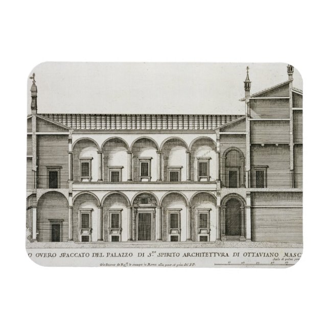 Palazzo di Santo Spirito, from 'Palazzi di Roma', Magnet (Horizontal)