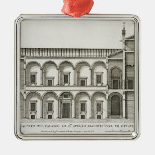 Palazzo di Santo Spirito, from 'Palazzi di Roma', Metal Tree Decoration