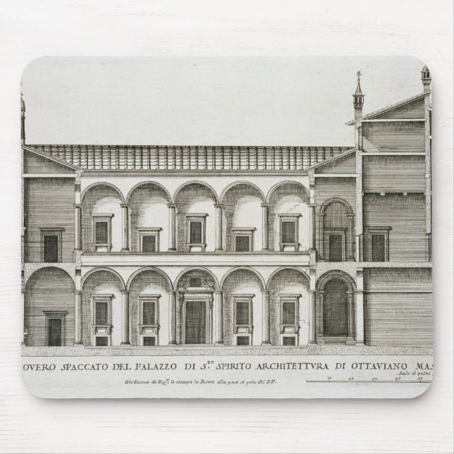 Palazzo di Santo Spirito, from 'Palazzi di Roma', Mouse Mat (Front)