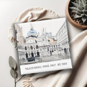 Palazzo Ducale Venice Italy Watercolor Travel Magnet