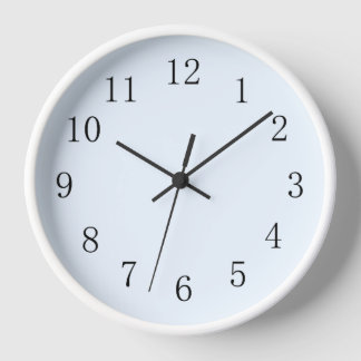 Pale Alice Blue Kitchen Clock