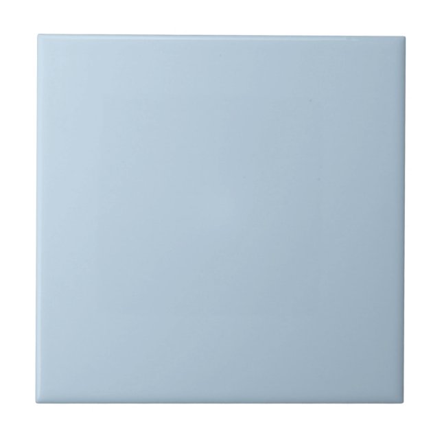 Pale Aqua Blue Solid Colour Tile (Front)