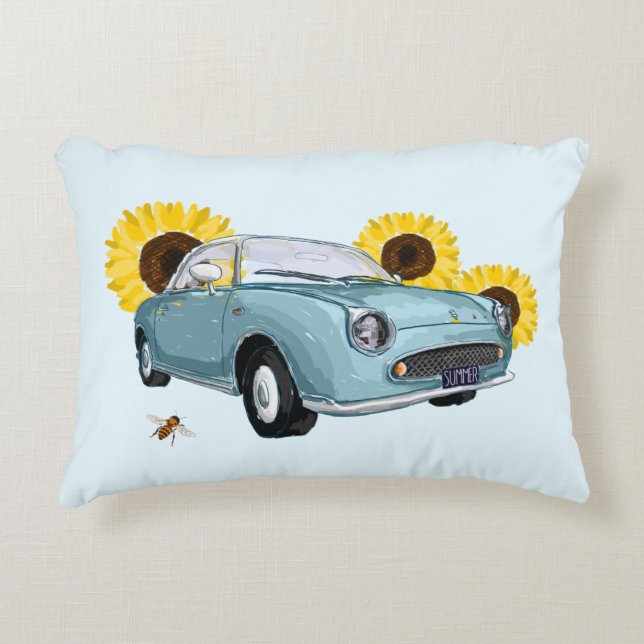 Pale Aqua Figaro accent pillow (Front)