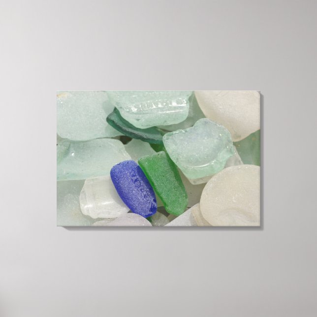 Pale Beach Glass Canvas Print (Front)