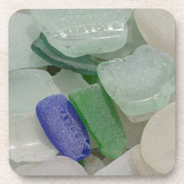 Pale Beach Glass Coaster (Front)