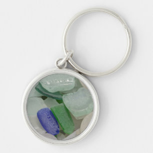 Pale Beach Glass Key Ring