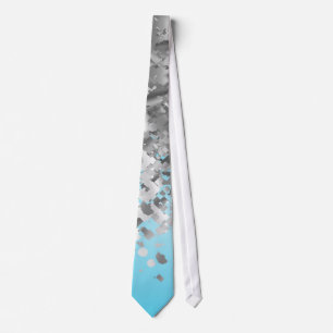 Pale blue and faux glitter tie